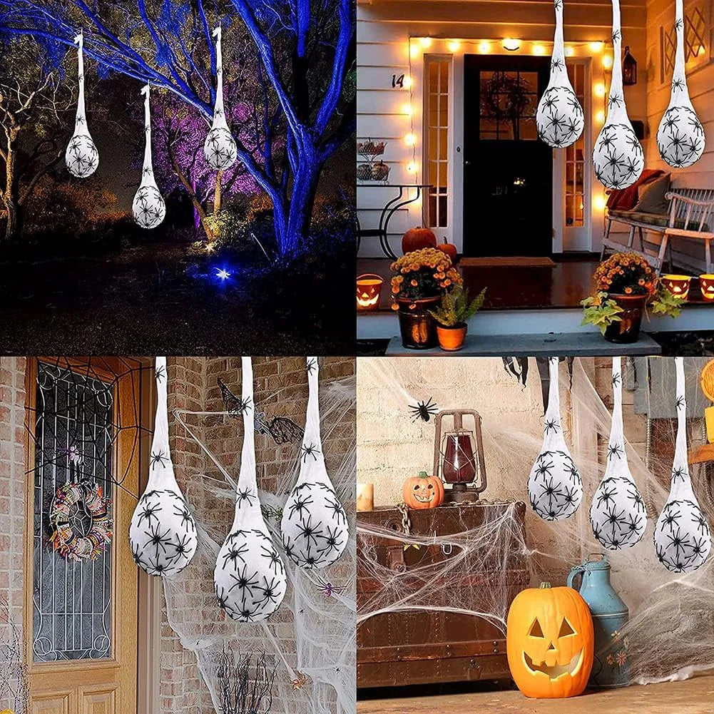 Light-Up Hanging Spider Egg Sac Halloween Decoration