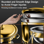 ✨ 5QT Round Stainless Steel Chafing Dish Set