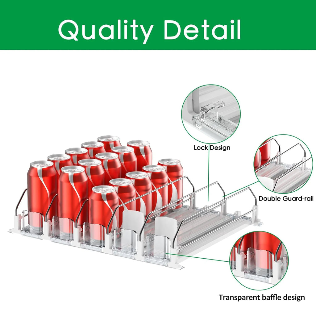 🥤 Self-Pushing Drink Dispenser-Soda Can Organizer