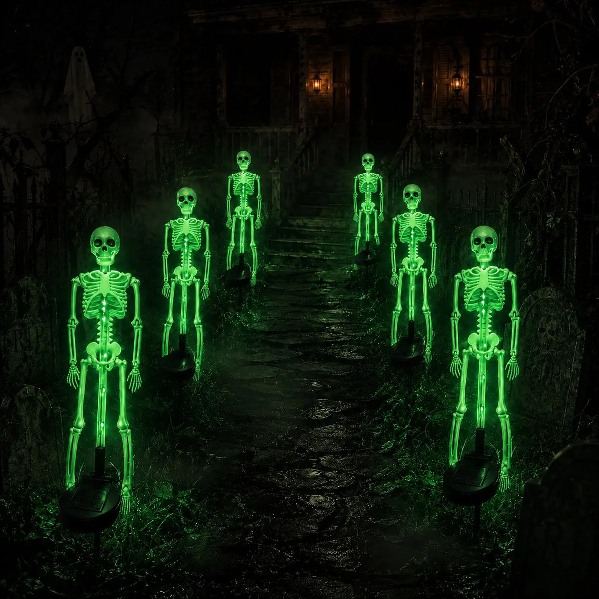 Solar Skeleton Yard Stake – Halloween Garden Light