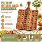 🥚 Double-Sided Wooden Deviled Egg Tray & Serving Board