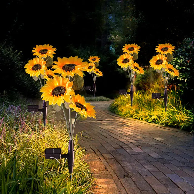 🌻Pre-Mother's Day Promotion 40% Off-- Waterproof  Solar Sunflower Lamp(1Head/3Head)