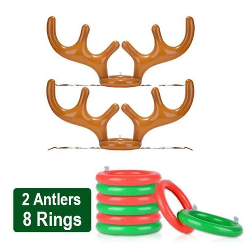 🎄Weihnachtsaktion t - Weihnachts-Rentier-Geweih-Ringwurfspiel