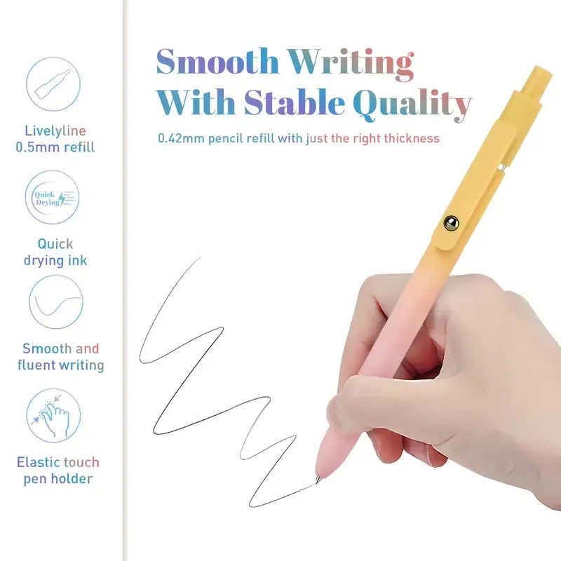 ✨ 5-Piece Retractable Gel Pen Set – Smooth, Quick-Drying, and Elegantly Designed