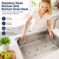 🍽️ Stainless Steel Kitchen Sink Bottom Drain Rack