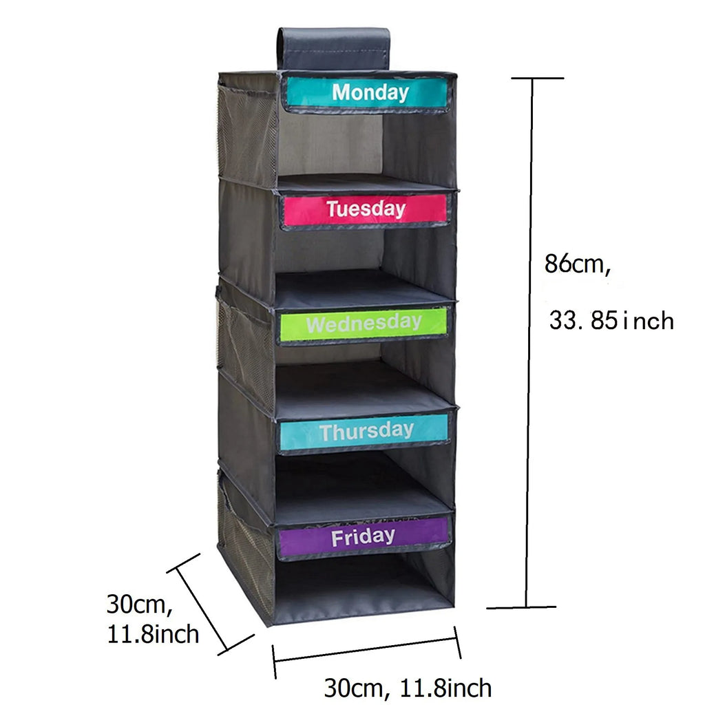 5-Day Hanging Closet Organizer