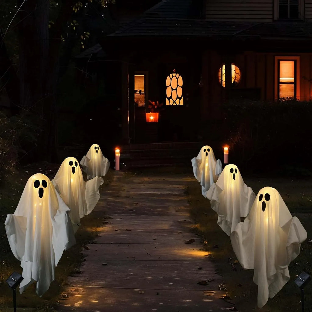 Solar-Powered Floating Ghost Pathway Lights