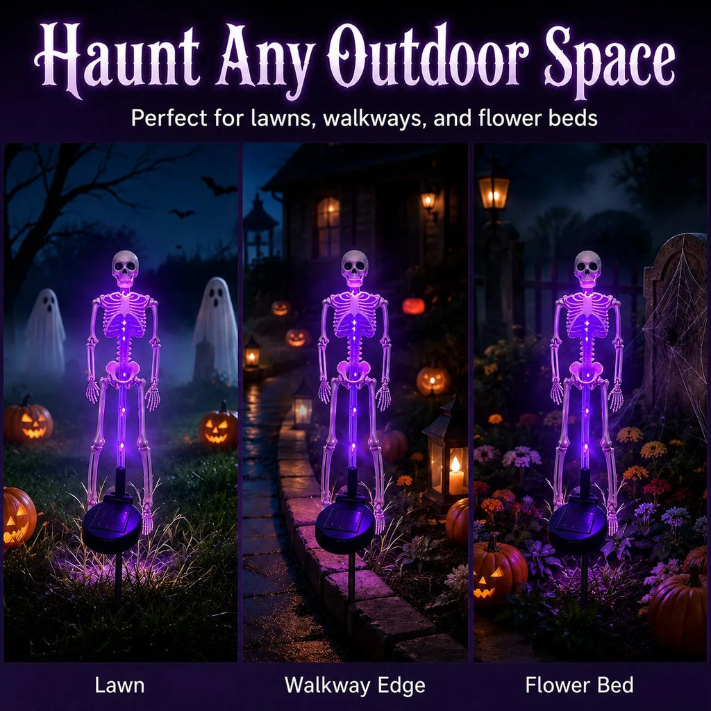 Solar Skeleton Yard Stake – Halloween Garden Light