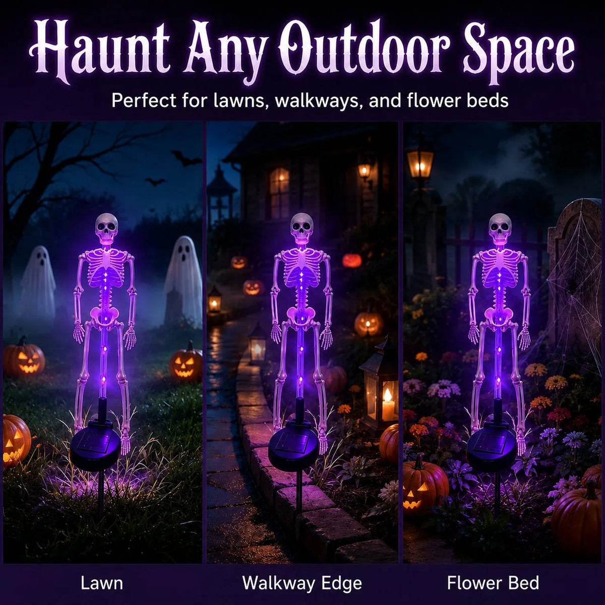 Solar Skeleton Yard Stake – Halloween Garden Light