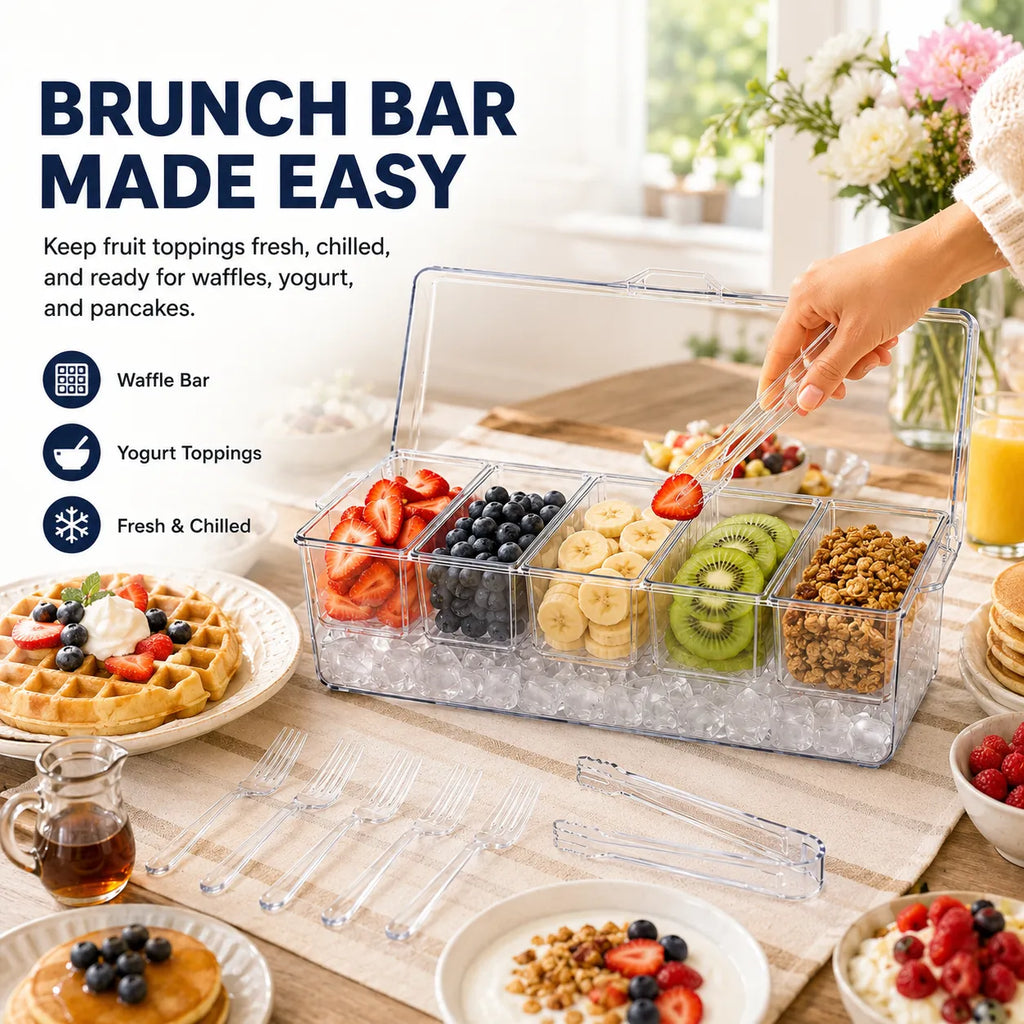 🧊 5-Compartment Chilled Tray