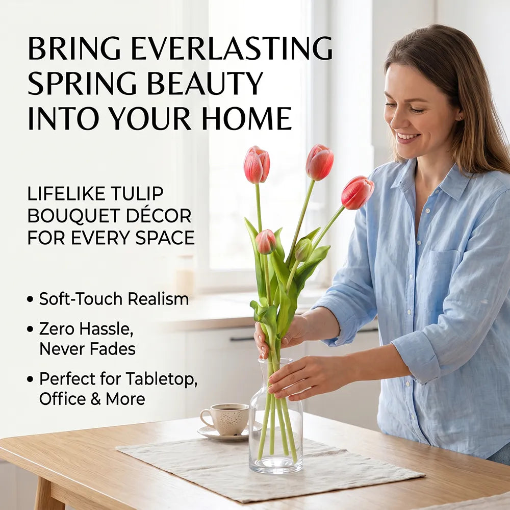 🌷 Lifelike Tulip Bouquet Décor for Every Space
