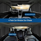 Slide-Open Magnetic Car Window Sun Shades – 4-Piece Set
