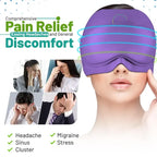 Multifunctional Gel Head & Eye Therapy Mask – Hot & Cold Relief for Migraines, Puffy Eyes, Sinus Pressure & Stress