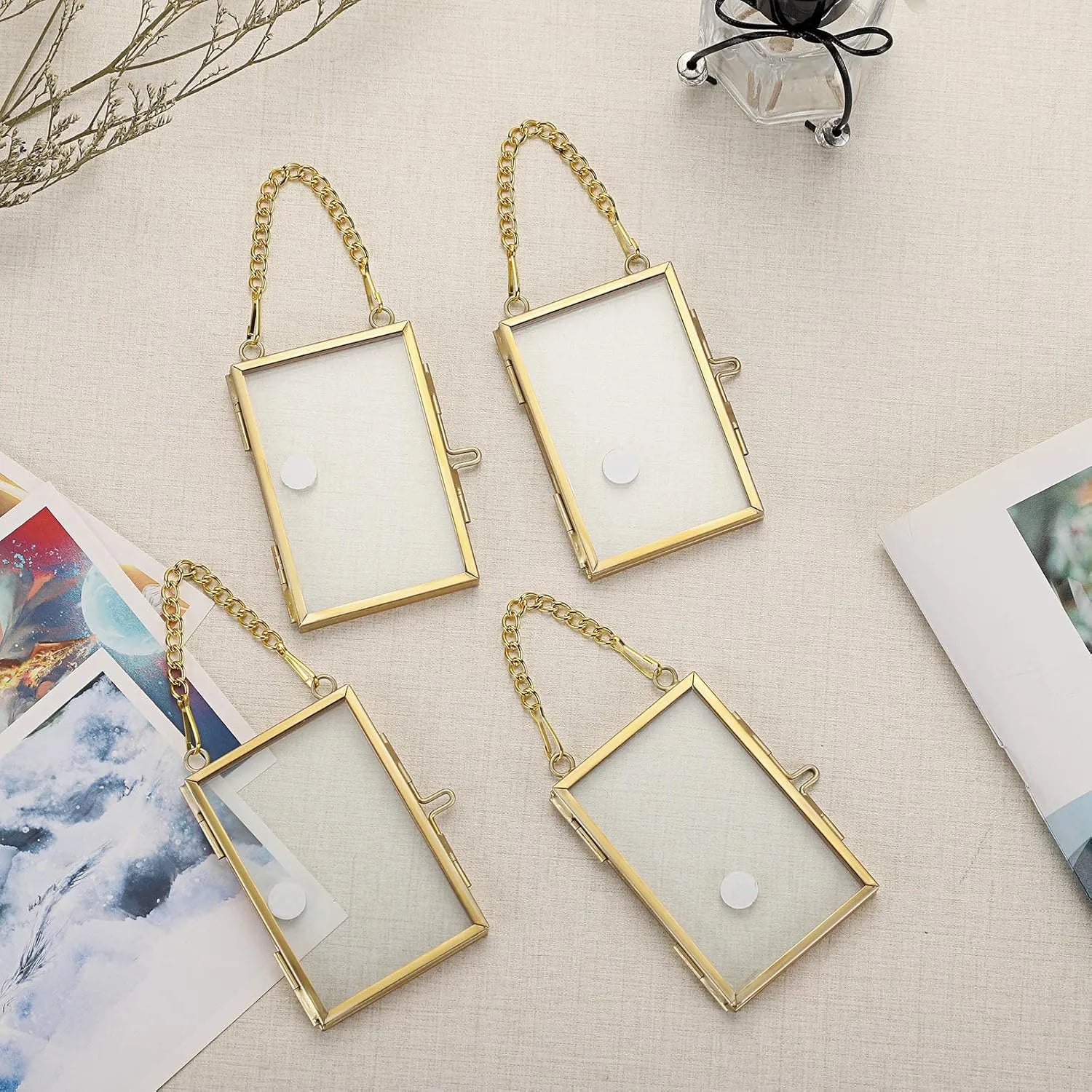 Set of 4 Glass Photo Wall Hanging Art Frames