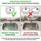 🍽️ Stainless Steel Kitchen Sink Bottom Drain Rack