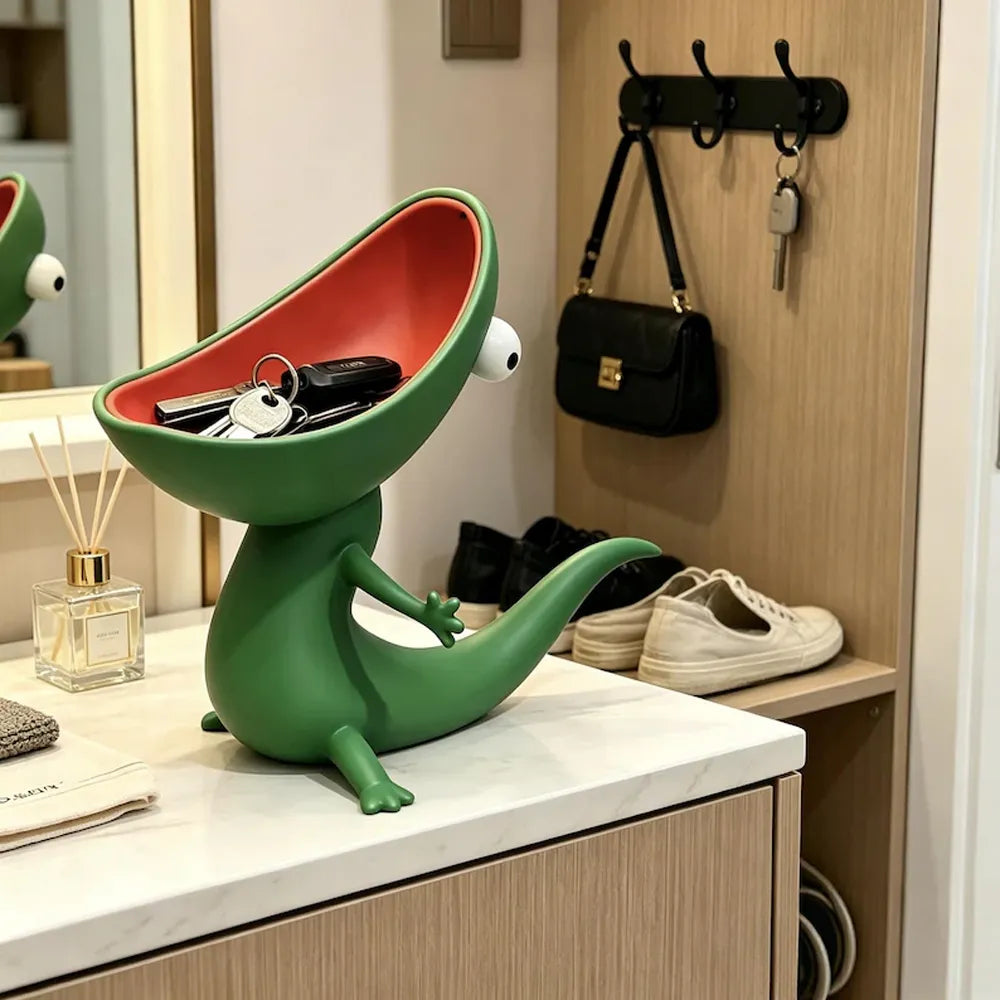 🦎 Cute Lizard Soap Dish & Multi-Purpose Organizer