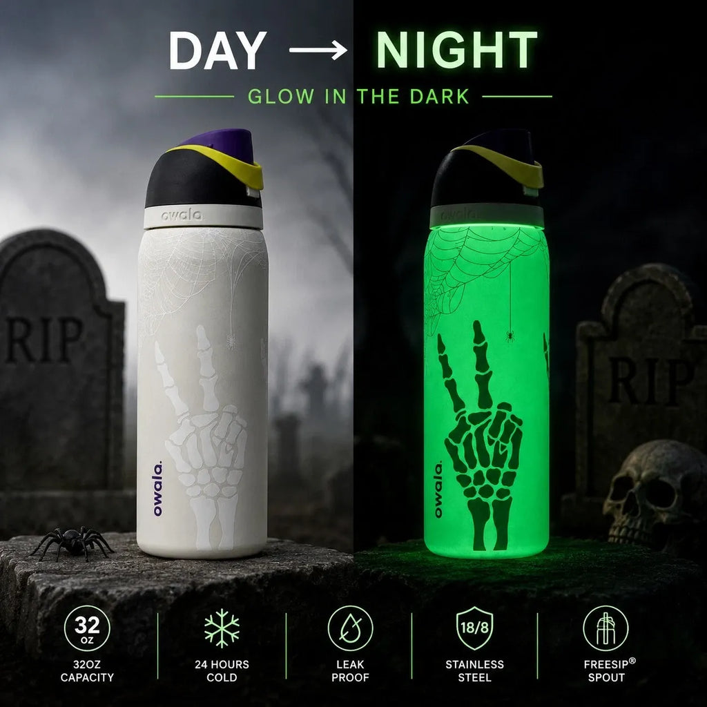 32 oz Glow-in-the-Dark Insulated Water Bottle