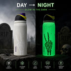 32 oz Glow-in-the-Dark Insulated Water Bottle