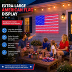 ❤️💙420 LED American Flag Light – Brilliant Patriotic Display for Every Celebration
