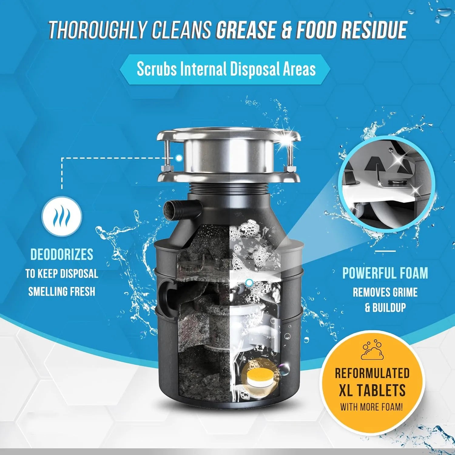 Garbage Disposal Cleaner and Deodorizer Tablets – 24 Count 🍊