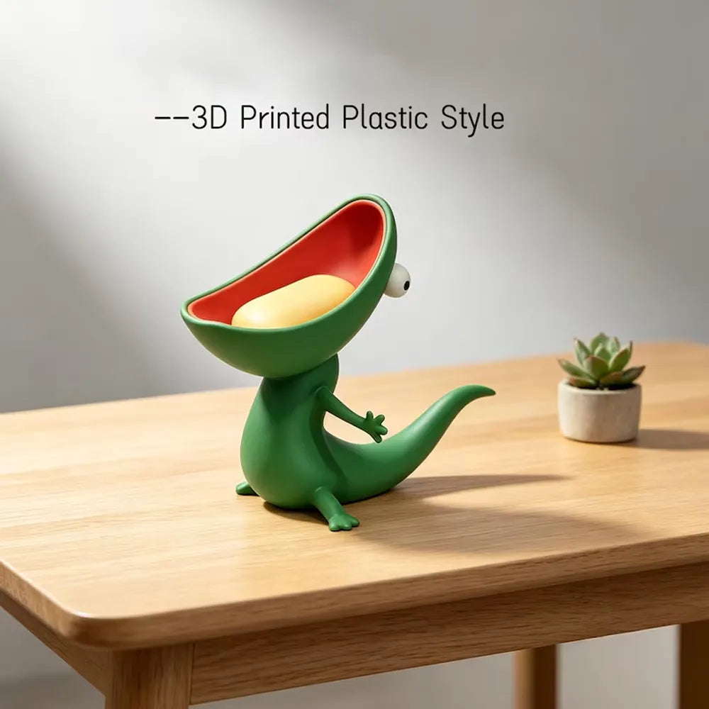 🦎 Cute Lizard Soap Dish & Multi-Purpose Organizer