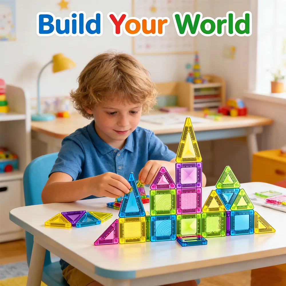 🧲 Magnetic Tiles Mini Set for Kids