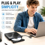 💿 External CD/DVD Drive – USB 3.0 & Type-C Portable Disc Reader/Burner