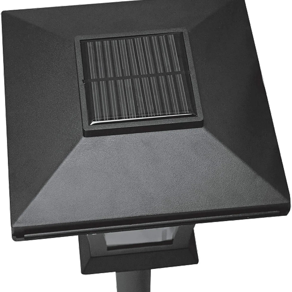 Vintage Solar Courtyard Post Lamp — Warm Ground-Stake Path Light