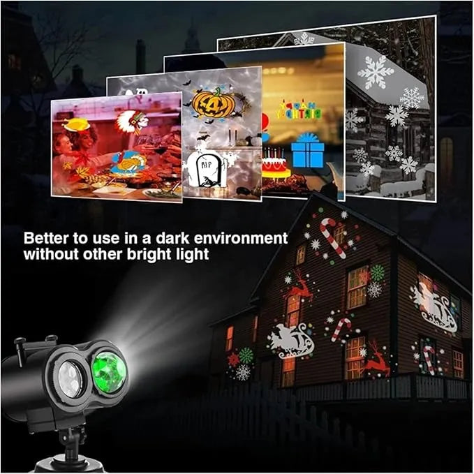 🎅 2-in-1 Outdoor Christmas Projector Light