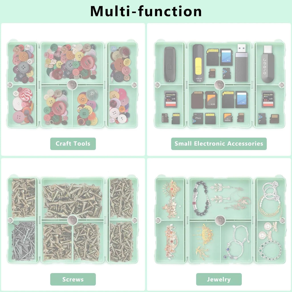 💊 Two-Piece Daily Pill Box Set – Foldable, Magnetic & Portable
