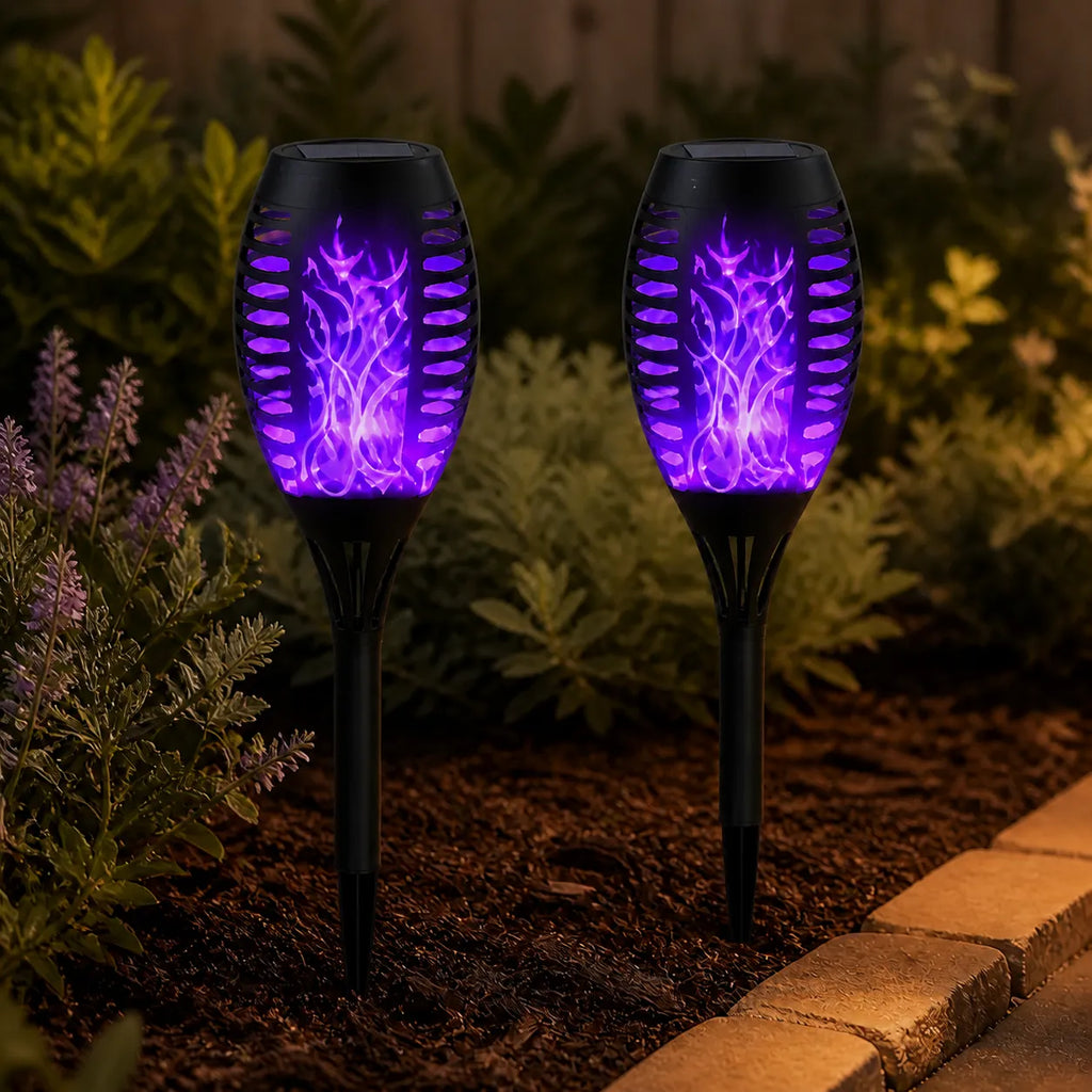 Solar Flickering Flame Torch Lights