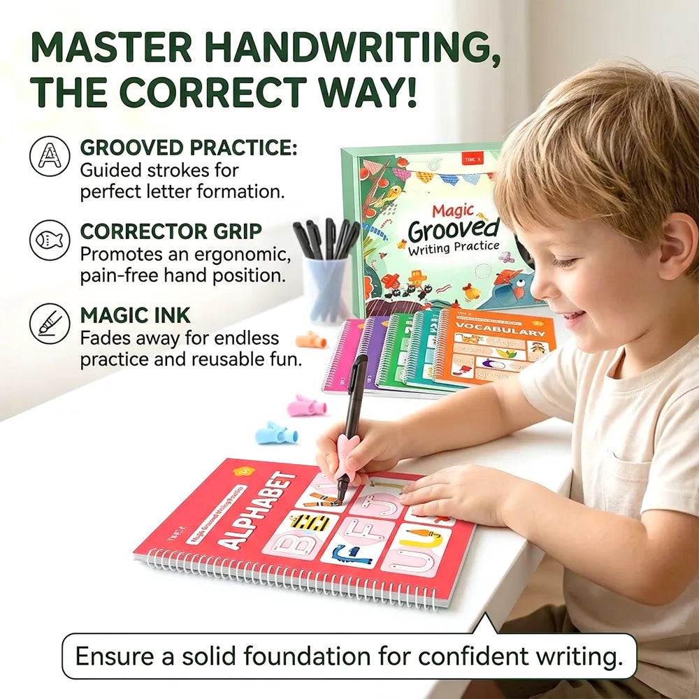 ✏️📚 Writing Workbook Set for Kids Ages 3–8