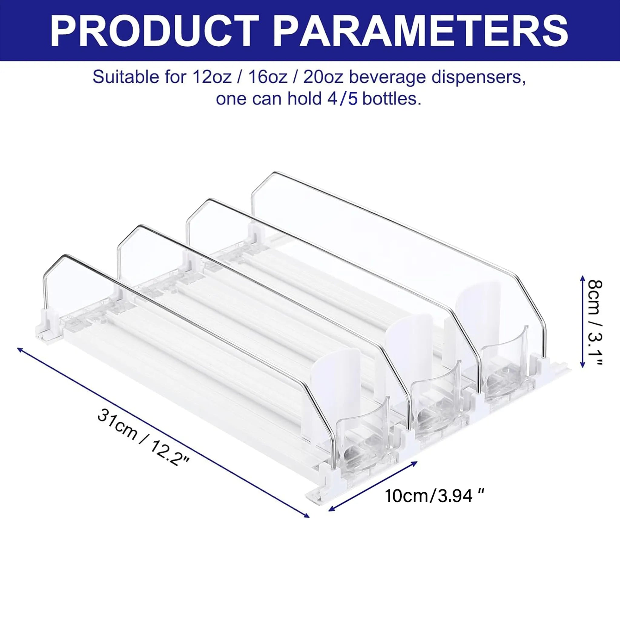 🥤 Self-Pushing Drink Dispenser-Soda Can Organizer