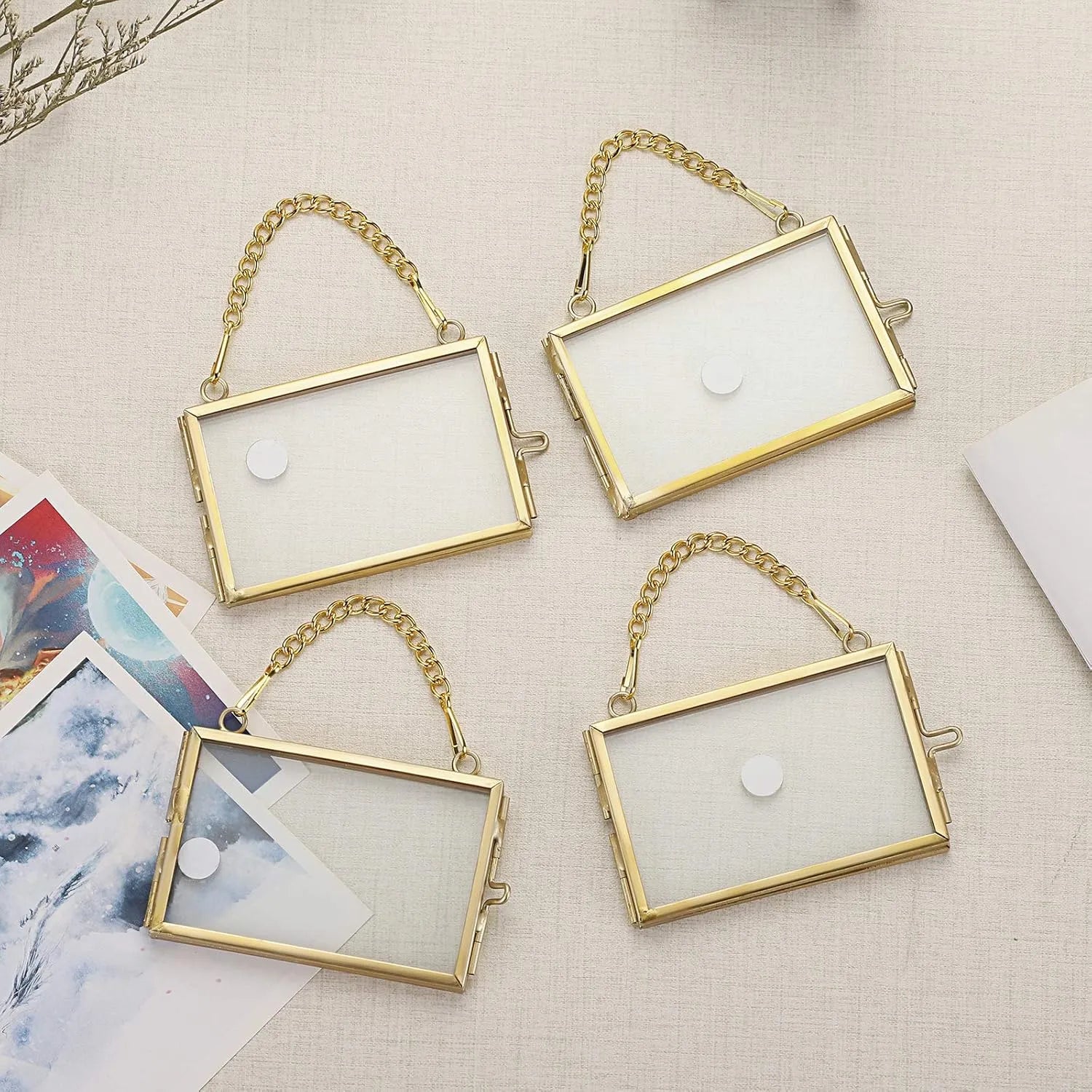 Set of 4 Glass Photo Wall Hanging Art Frames