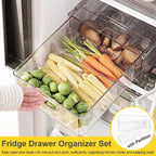 7-1Pack Stackable Refrigerator & Pantry Organizer Bins