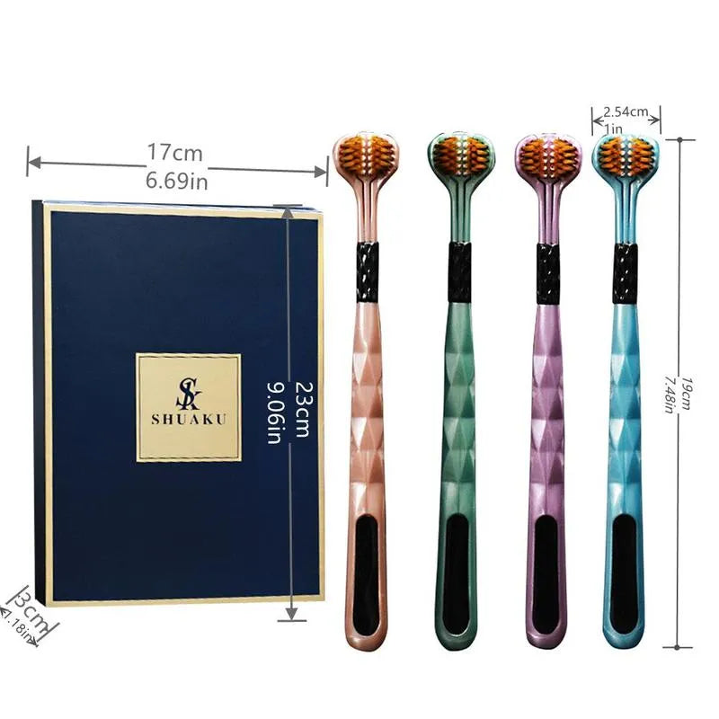 3-sided Toothbrush — 5 Counts/set Soft & Gentle Toothbrush, Comfort Oral Care Toothbrush