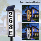 Solar Address Sign Lighted House Number with 2 Light Modes