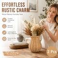 🌾Elegant Wicker Style Decorative Vase – Rustic Flower Display for Modern Home Décor
