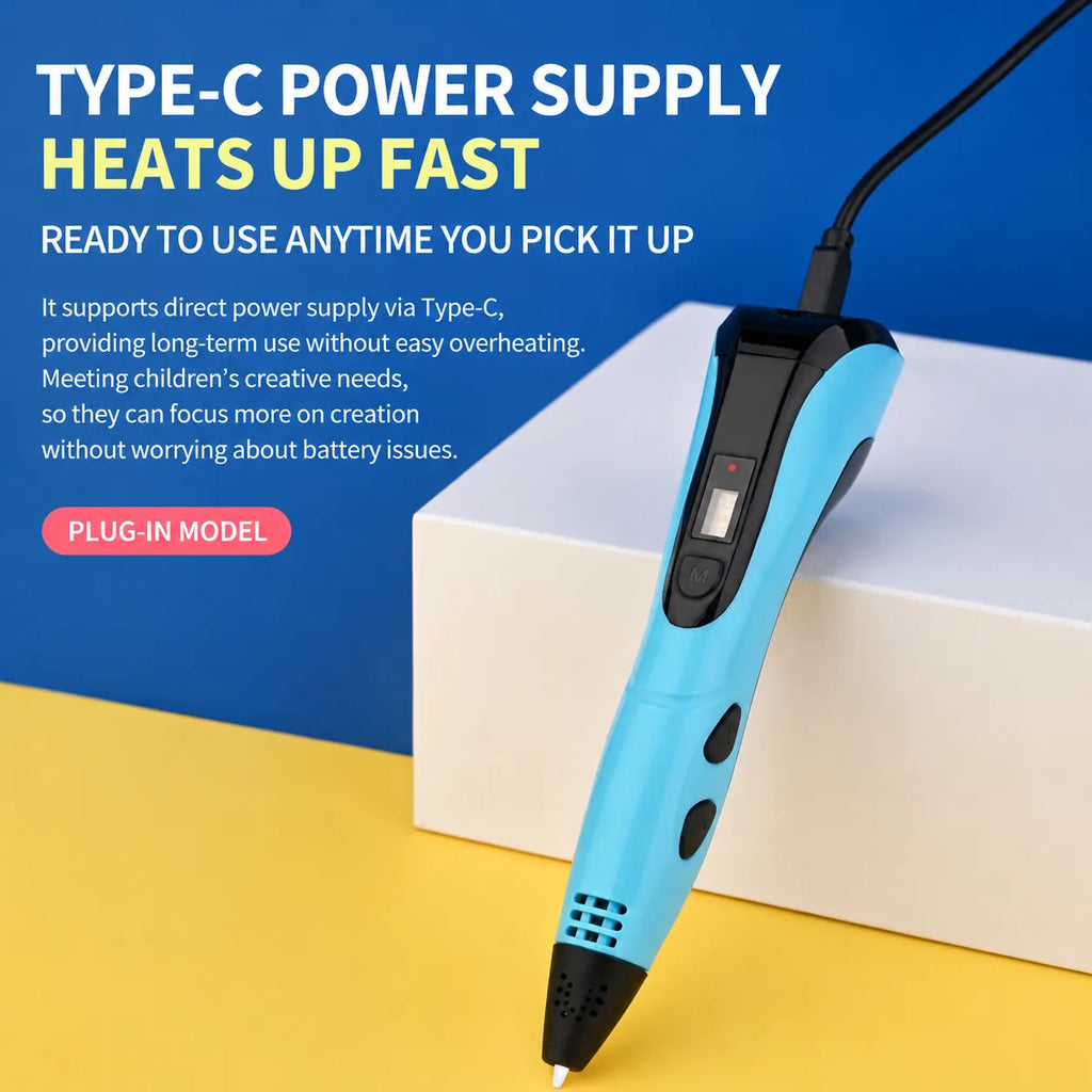 ✨ 3D Printing Pen – Educational Drawing & Doodling Pen for Kids