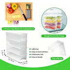 Bamboo Cutting Board Set with Containers & Graters