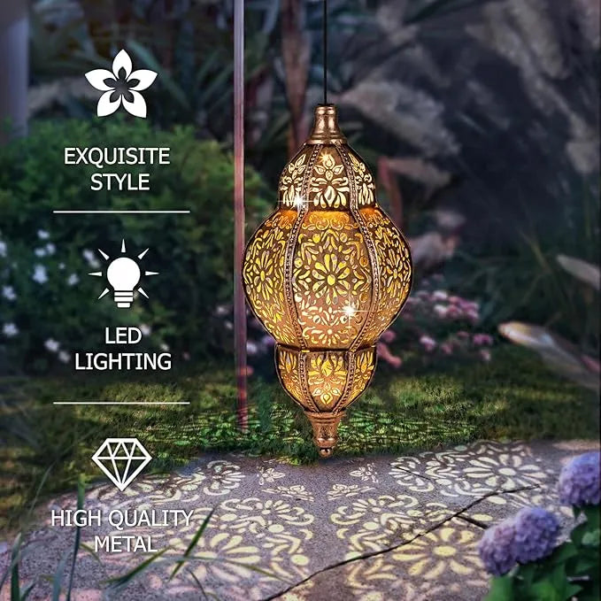 ✨Moroccan Solar Lantern – Elegant Outdoor Ambience with a Magical Glow