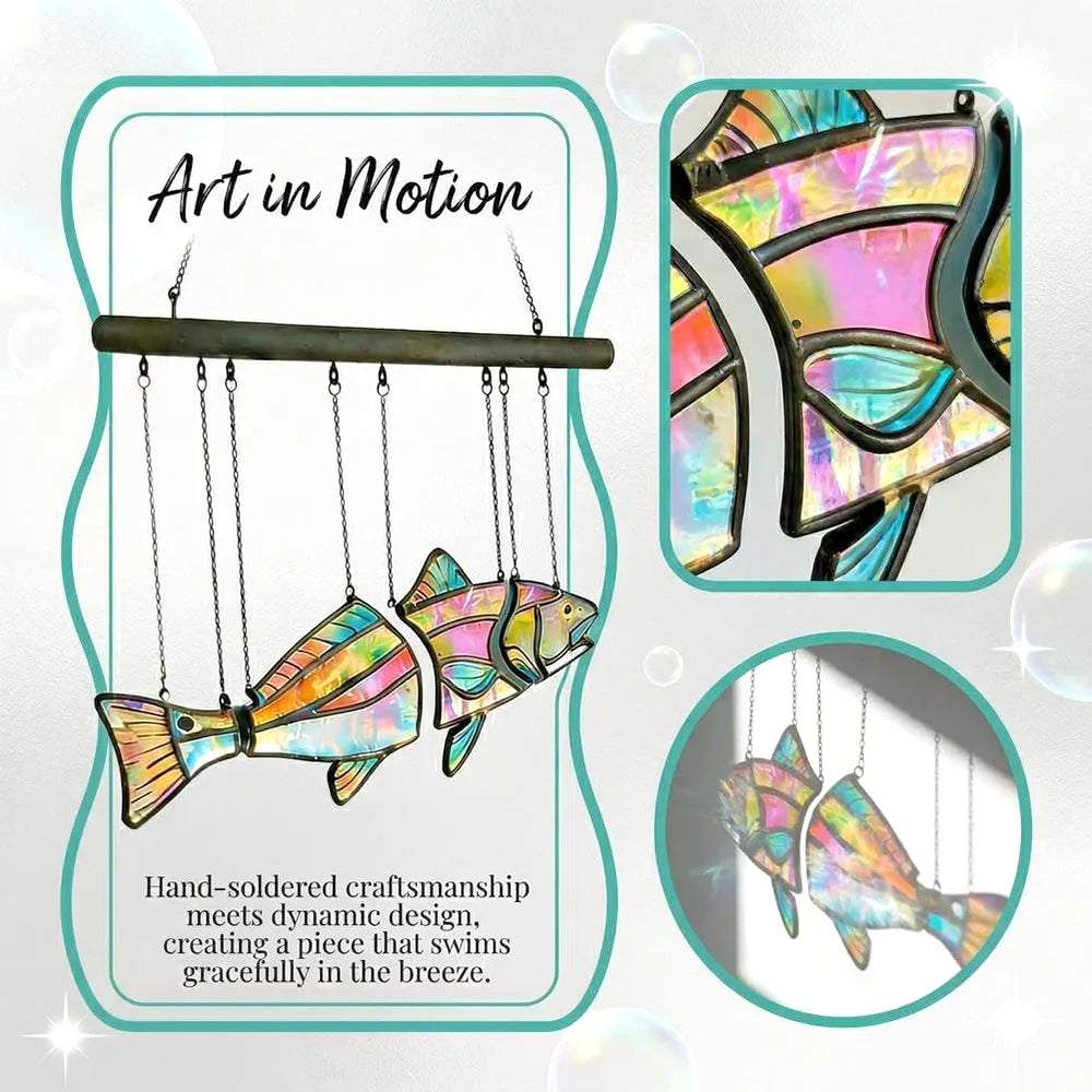 🐟 Handcrafted Coastal Fish Sun Catcher Hanging Decor