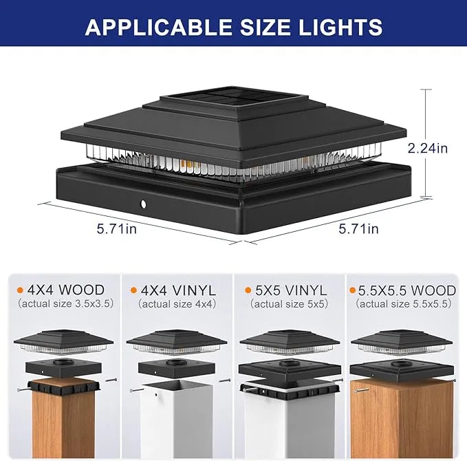 🌟 Solar Post Cap Lights – Brighten Your Outdoor Living