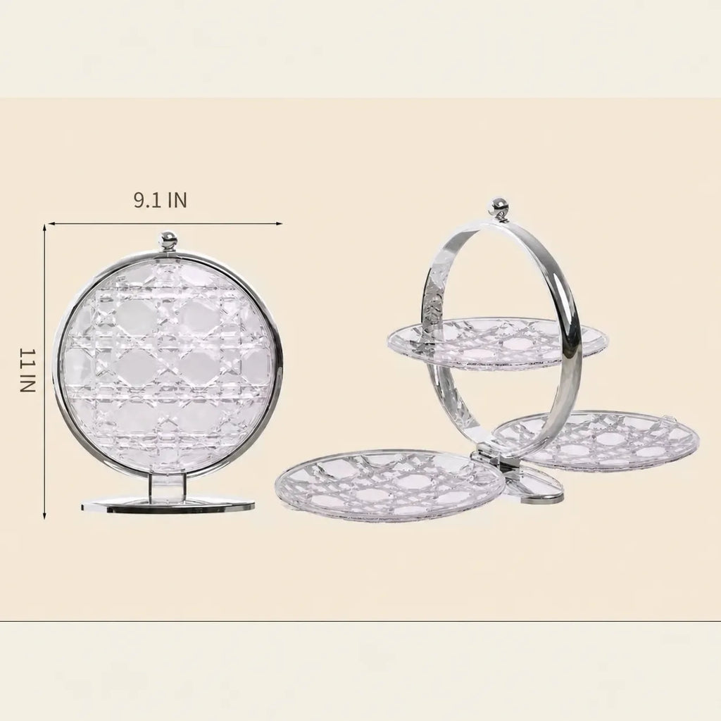 Space-Saving 3-Tier Foldable Serving Stand