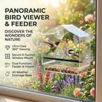 🐦 Acrylic Window Bird Feeder – Clear Bird House with Strong Suction Cups & Removable Seed Tray