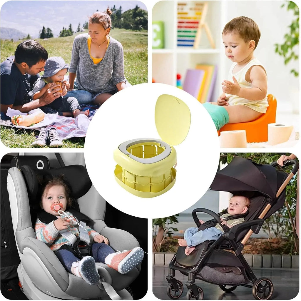 Duckie Fold-Flat Kids Travel Potty with 120 Disposable Liners