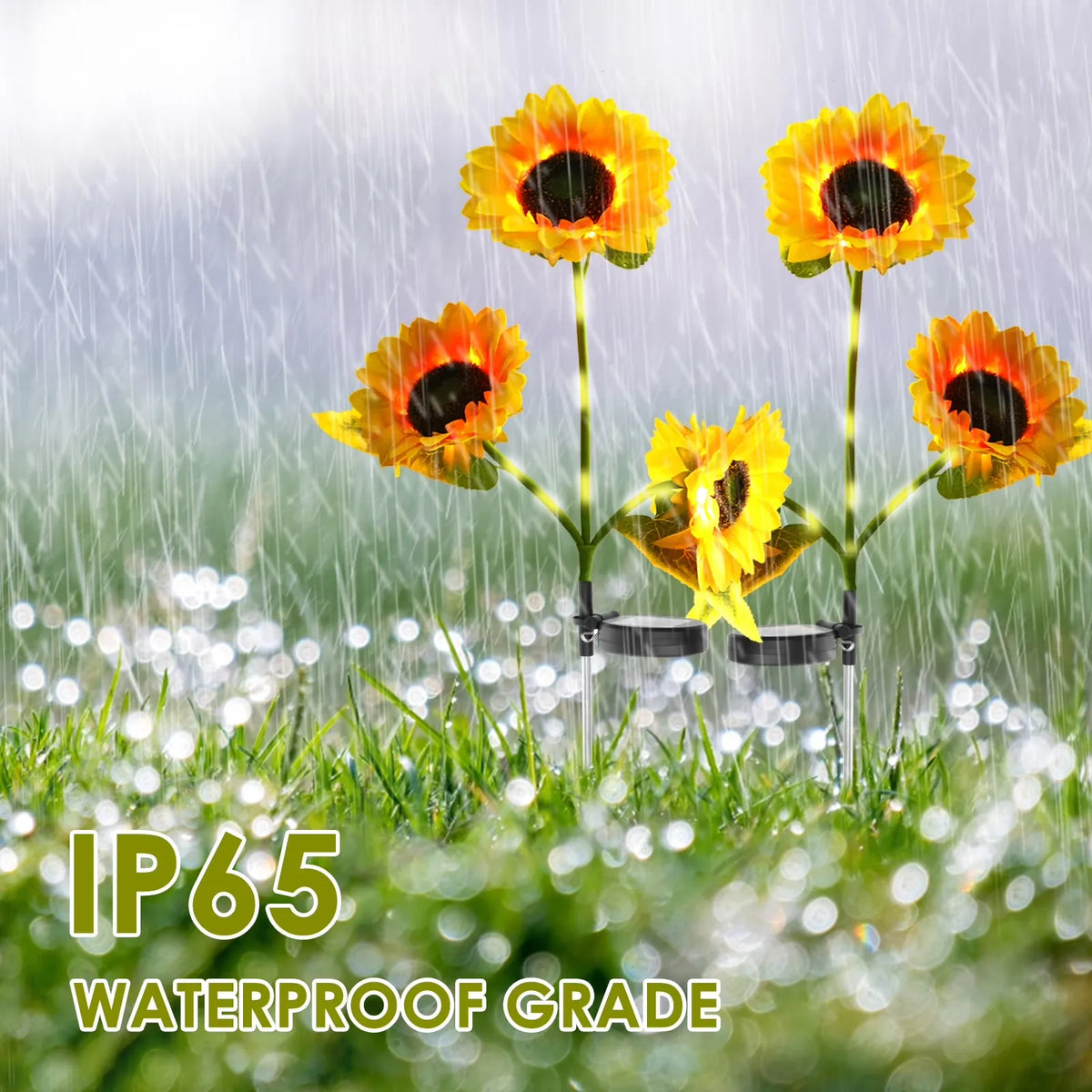 🌻 Artificial Sunflower Solar Lights – Outdoor Garden Stake Lights