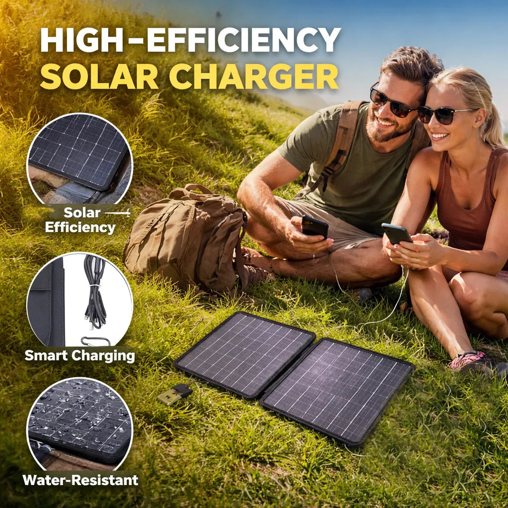 Solar Folding Bag: Strøm utendørs eventyr uten å søke etter et utgang eller bære tunge batterier. 