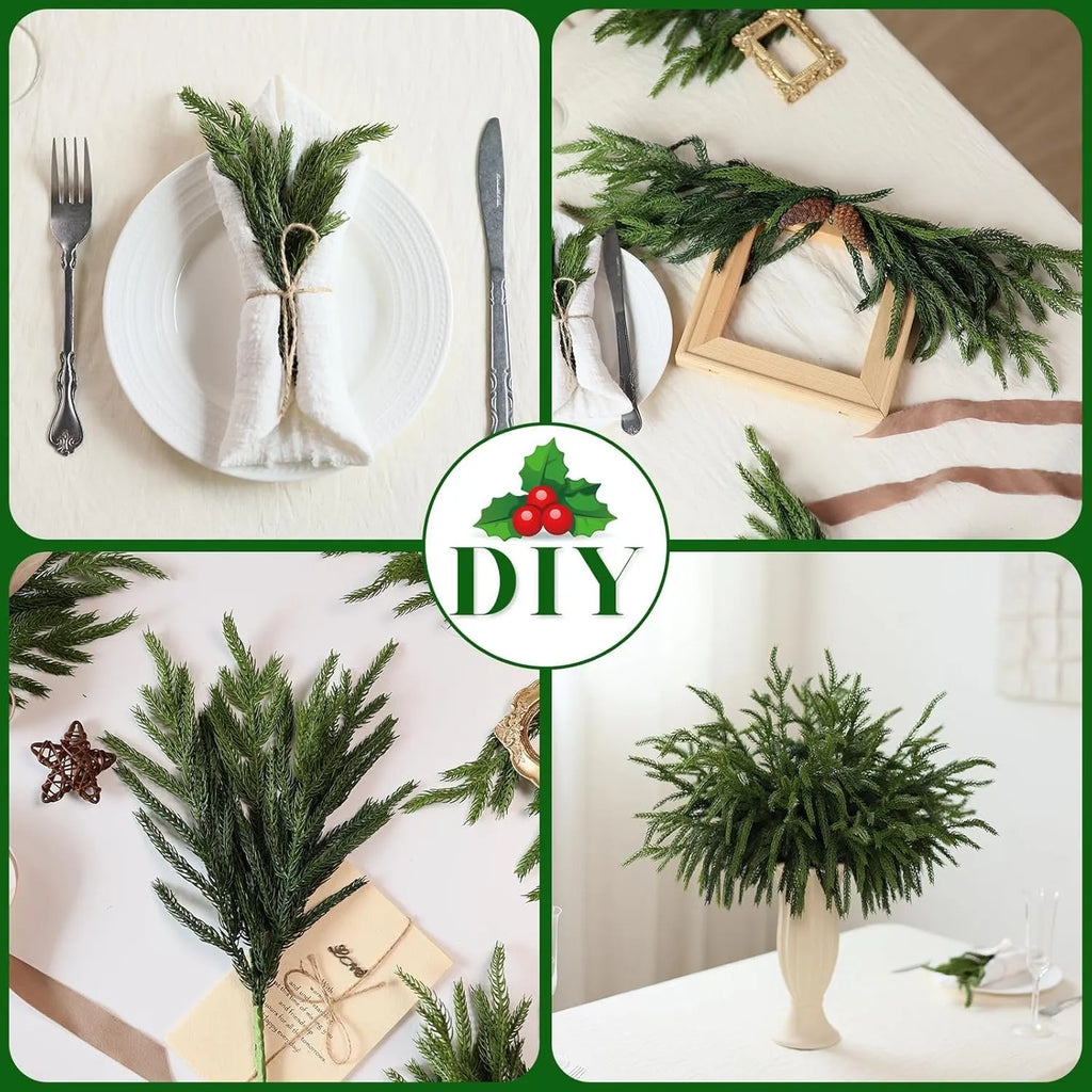 ✨18" Real Touch Norfolk Pine Branches