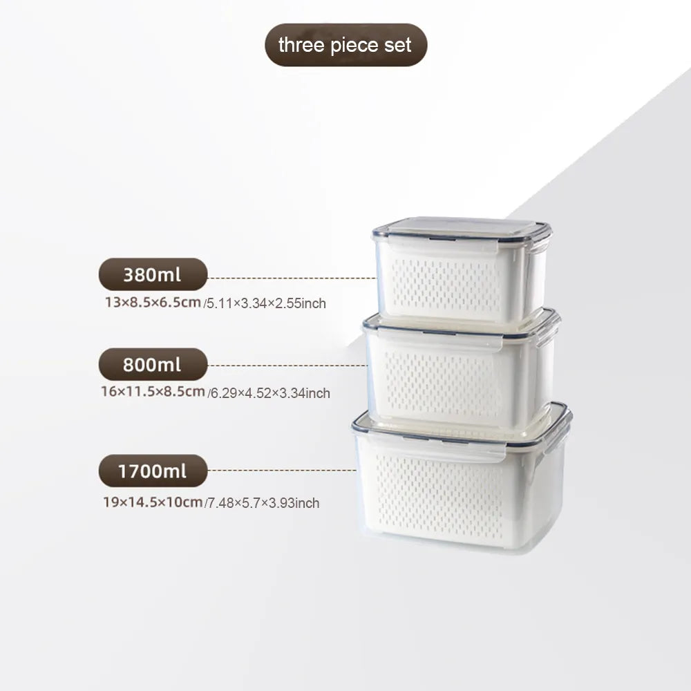 🍓 Refrigerator Food Storage Containers – Keep Fruits Fresh